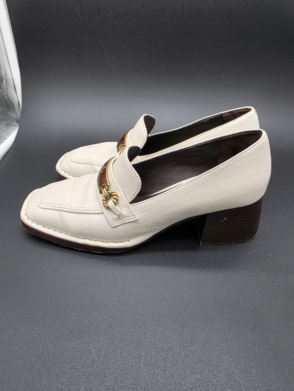 Tory Burch Perrine Leather Loafers in new ivory white. Sz 7 - Picture 4 of 7